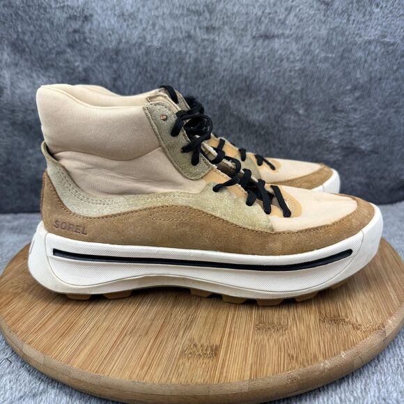 Sorel Kinetic Breakthru Venture Shoes Womens Size 7 Suede Sneaker Boots - Picture 1 of 10